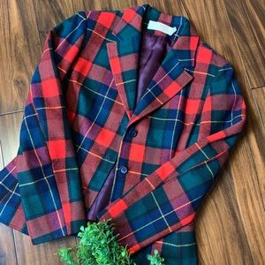 70’s Pendleton Wool Plaid Blazer 3 Button Suit